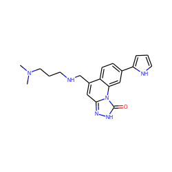 CN(C)CCCNCc1cc2n[nH]c(=O)n2c2cc(-c3ccc[nH]3)ccc12 ZINC000084603104