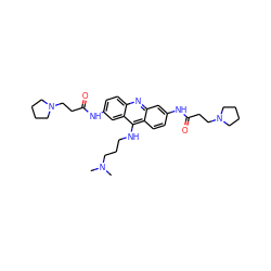 CN(C)CCCNc1c2ccc(NC(=O)CCN3CCCC3)cc2nc2ccc(NC(=O)CCN3CCCC3)cc12 ZINC000027518435