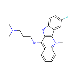 CN(C)CCCNc1c2ccccc2[n+](C)c2c1[nH]c1ccc(F)cc12 ZINC000040950146