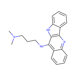 CN(C)CCCNc1c2ccccc2nc2c1[nH]c1ccccc12 ZINC000013675781