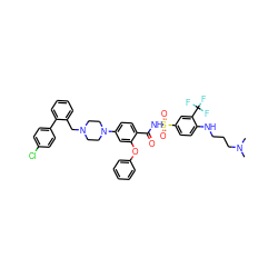 CN(C)CCCNc1ccc(S(=O)(=O)NC(=O)c2ccc(N3CCN(Cc4ccccc4-c4ccc(Cl)cc4)CC3)cc2Oc2ccccc2)cc1C(F)(F)F ZINC000164312099