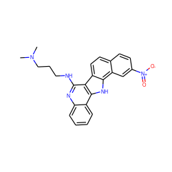 CN(C)CCCNc1nc2ccccc2c2[nH]c3c4cc([N+](=O)[O-])ccc4ccc3c12 ZINC000100910385