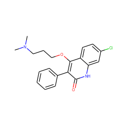 CN(C)CCCOc1c(-c2ccccc2)c(=O)[nH]c2cc(Cl)ccc12 ZINC000026578071