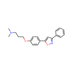 CN(C)CCCOc1ccc(-c2cc(-c3ccccc3)no2)cc1 ZINC000028356764