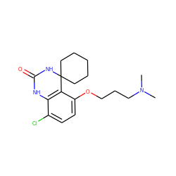 CN(C)CCCOc1ccc(Cl)c2c1C1(CCCCC1)NC(=O)N2 ZINC000028371258