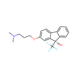 CN(C)CCCOc1ccc2c(c1)[C@](O)(C(F)(F)F)c1ccccc1-2 ZINC000144805647