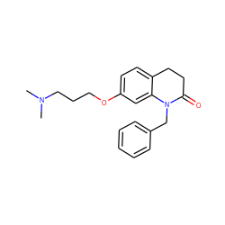 CN(C)CCCOc1ccc2c(c1)N(Cc1ccccc1)C(=O)CC2 ZINC000169308756