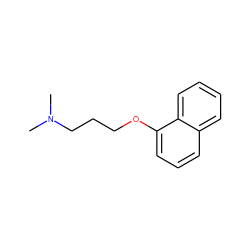 CN(C)CCCOc1cccc2ccccc12 ZINC000013776463