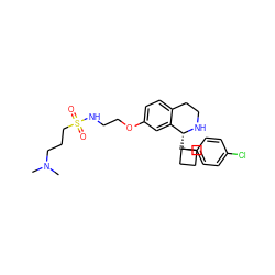 CN(C)CCCS(=O)(=O)NCCOc1ccc2c(c1)[C@@H](C1(c3ccc(Cl)cc3)CCC1)NCC2 ZINC000117358962