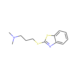 CN(C)CCCSc1nc2ccccc2s1 ZINC000003218117