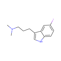 CN(C)CCCc1c[nH]c2ccc(I)cc12 ZINC000028344157