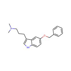 CN(C)CCCc1c[nH]c2ccc(OCc3ccccc3)cc12 ZINC000095607640