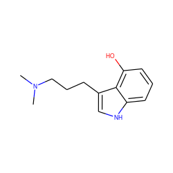 CN(C)CCCc1c[nH]c2cccc(O)c12 ZINC000028528940