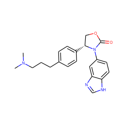 CN(C)CCCc1ccc([C@@H]2COC(=O)N2c2ccc3[nH]cnc3c2)cc1 ZINC000116193427