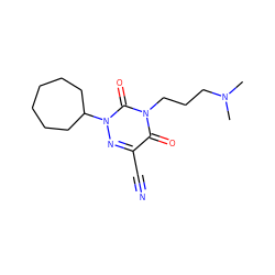 CN(C)CCCn1c(=O)c(C#N)nn(C2CCCCCC2)c1=O ZINC000049036686