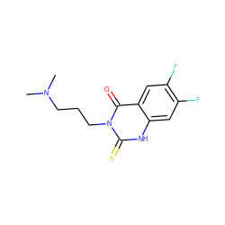 CN(C)CCCn1c(=S)[nH]c2cc(F)c(F)cc2c1=O ZINC000146078457