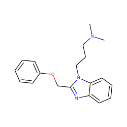 CN(C)CCCn1c(COc2ccccc2)nc2ccccc21 ZINC000005489596