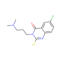 CN(C)CCCn1c(S)nc2ccc(Cl)cc2c1=O ZINC000023625046