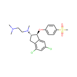 CN(C)CCN(C)[C@H]1Cc2c(Cl)cc(Cl)cc2[C@@H]1Oc1ccc(S(C)(=O)=O)cc1 ZINC000118253077