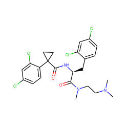 CN(C)CCN(C)C(=O)[C@H](Cc1ccc(Cl)cc1Cl)NC(=O)C1(c2ccc(Cl)cc2Cl)CC1 ZINC000095557177