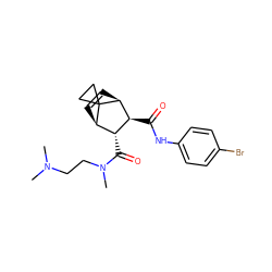 CN(C)CCN(C)C(=O)[C@H]1[C@H](C(=O)Nc2ccc(Br)cc2)[C@@H]2C=C[C@H]1C21CC1 ZINC000168455340