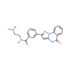 CN(C)CCN(C)C(=O)c1cccc(-c2cc3[nH]c(=O)c4ccccc4n3n2)c1 ZINC000043024822