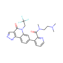 CN(C)CCN(C)C(=O)c1ncccc1-c1ccc2c3[nH]ncc3c(=O)n(CC(F)(F)F)c2c1 ZINC000220114109