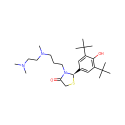 CN(C)CCN(C)CCCN1C(=O)CS[C@@H]1c1cc(C(C)(C)C)c(O)c(C(C)(C)C)c1 ZINC000022939068