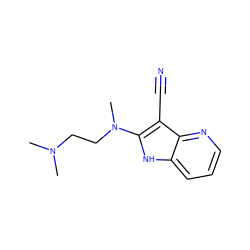 CN(C)CCN(C)c1[nH]c2cccnc2c1C#N ZINC000096901777