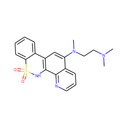 CN(C)CCN(C)c1cc2c(c3ncccc13)NS(=O)(=O)c1ccccc1-2 ZINC000205622904