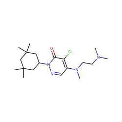 CN(C)CCN(C)c1cnn(C2CC(C)(C)CC(C)(C)C2)c(=O)c1Cl ZINC000118631413