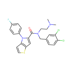 CN(C)CCN(Cc1ccc(Cl)c(Cl)c1)C(=O)c1cc2sccc2n1-c1ccc(F)cc1 ZINC000096282445