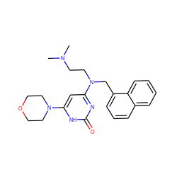 CN(C)CCN(Cc1cccc2ccccc12)c1cc(N2CCOCC2)[nH]c(=O)n1 ZINC000095553174