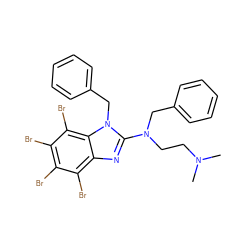 CN(C)CCN(Cc1ccccc1)c1nc2c(Br)c(Br)c(Br)c(Br)c2n1Cc1ccccc1 ZINC000164753399