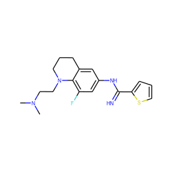 CN(C)CCN1CCCc2cc(NC(=N)c3cccs3)cc(F)c21 ZINC000073277644