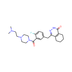 CN(C)CCN1CCN(C(=O)c2cc(Cc3n[nH]c(=O)c4c3CCCC4)ccc2F)CC1 ZINC000148906672