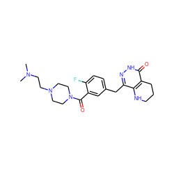 CN(C)CCN1CCN(C(=O)c2cc(Cc3n[nH]c(=O)c4c3NCCC4)ccc2F)CC1 ZINC000148115976