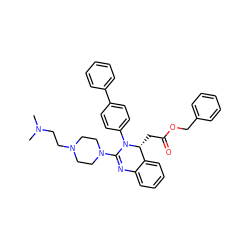 CN(C)CCN1CCN(C2=Nc3ccccc3[C@@H](CC(=O)OCc3ccccc3)N2c2ccc(-c3ccccc3)cc2)CC1 ZINC000169307061