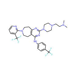 CN(C)CCN1CCN(c2nc3c(c(Nc4ccc(C(F)(F)F)cc4)n2)CCN(c2ncccc2C(F)(F)F)CC3)CC1 ZINC000066259552