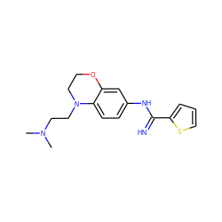 CN(C)CCN1CCOc2cc(NC(=N)c3cccs3)ccc21 ZINC000113970589