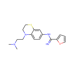 CN(C)CCN1CCSc2cc(NC(=N)c3ccco3)ccc21 ZINC000113971892