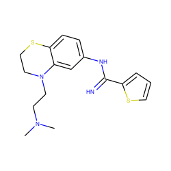 CN(C)CCN1CCSc2ccc(NC(=N)c3cccs3)cc21 ZINC000113971713