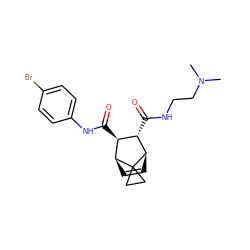 CN(C)CCNC(=O)[C@H]1[C@H](C(=O)Nc2ccc(Br)cc2)[C@@H]2C=C[C@H]1C21CC1 ZINC000168382867