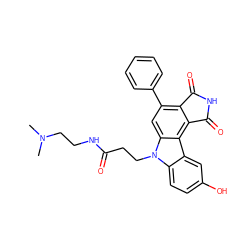 CN(C)CCNC(=O)CCn1c2ccc(O)cc2c2c3c(c(-c4ccccc4)cc21)C(=O)NC3=O ZINC000040872373