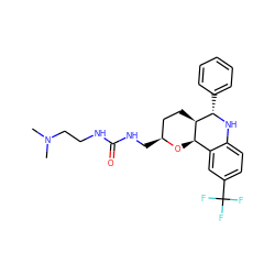 CN(C)CCNC(=O)NC[C@H]1CC[C@@H]2[C@H](O1)c1cc(C(F)(F)F)ccc1N[C@H]2c1ccccc1 ZINC000044460257