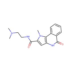 CN(C)CCNC(=O)c1cc2[nH]c(=O)c3ccccc3c2n1C ZINC000169352941