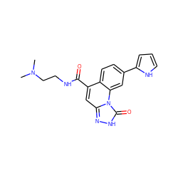 CN(C)CCNC(=O)c1cc2n[nH]c(=O)n2c2cc(-c3ccc[nH]3)ccc12 ZINC000084603545