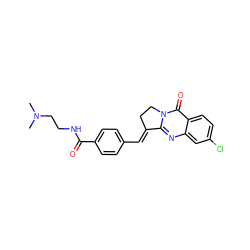 CN(C)CCNC(=O)c1ccc(/C=C2\CCn3c2nc2cc(Cl)ccc2c3=O)cc1 ZINC000084604953