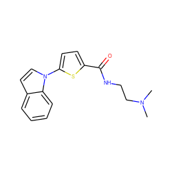 CN(C)CCNC(=O)c1ccc(-n2ccc3ccccc32)s1 ZINC000020986024