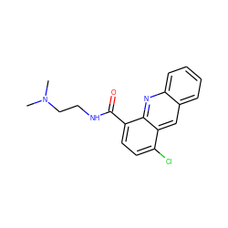 CN(C)CCNC(=O)c1ccc(Cl)c2cc3ccccc3nc12 ZINC000005541369